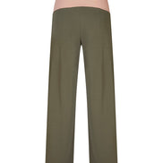 Panta Firenze fluido verde militare con baschina