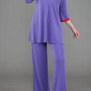 Panta Firenze fluido viola con baschina