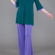 Panta Firenze fluido viola con baschina