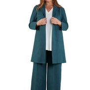 Panta Firenze gessato verde con baschina