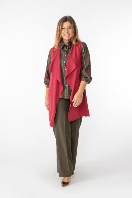 Panta Firenze Cady leggero Verde con baschina