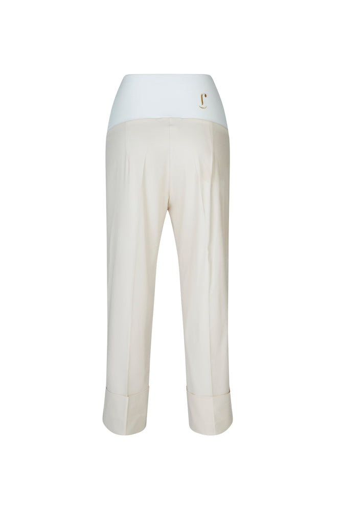 Panta Havana cotone burro con baschina