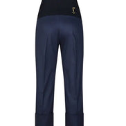 Panta Havana cotone navy con baschina