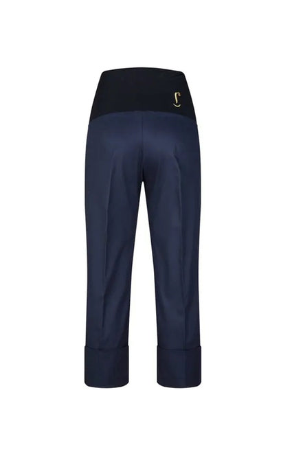 Panta Havana cotone navy con baschina