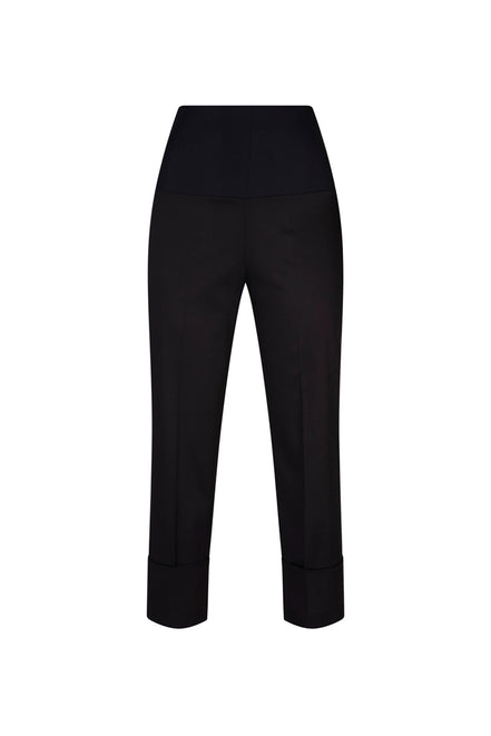 Panta Havana cotone nero con baschina