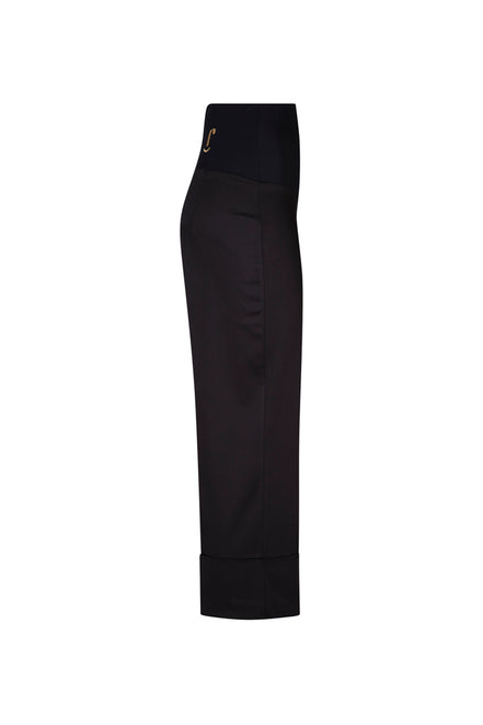 Panta Havana cotone nero con baschina