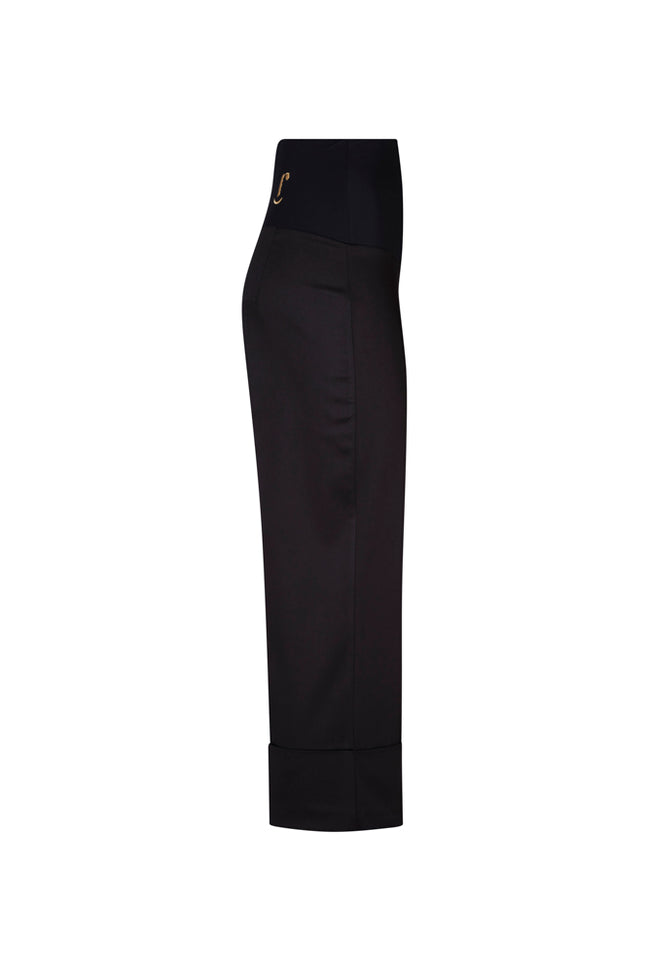 Panta Havana cotone nero con baschina