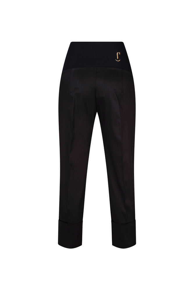 Panta Havana cotone nero con baschina