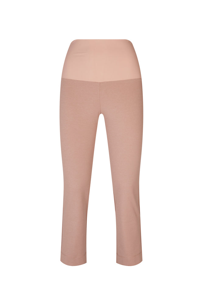 Panta Jackie cotone caffelatte con baschina