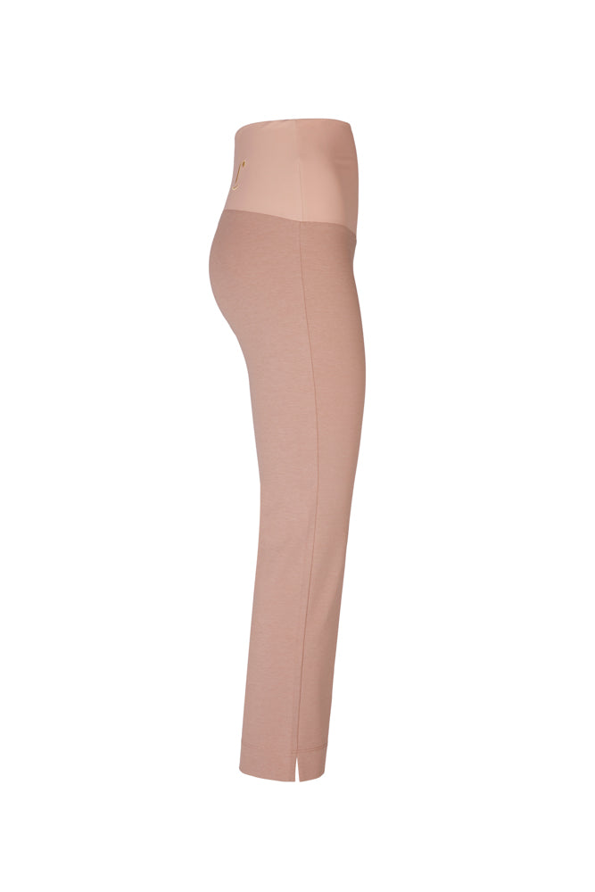 Panta Jackie cotone caffelatte con baschina