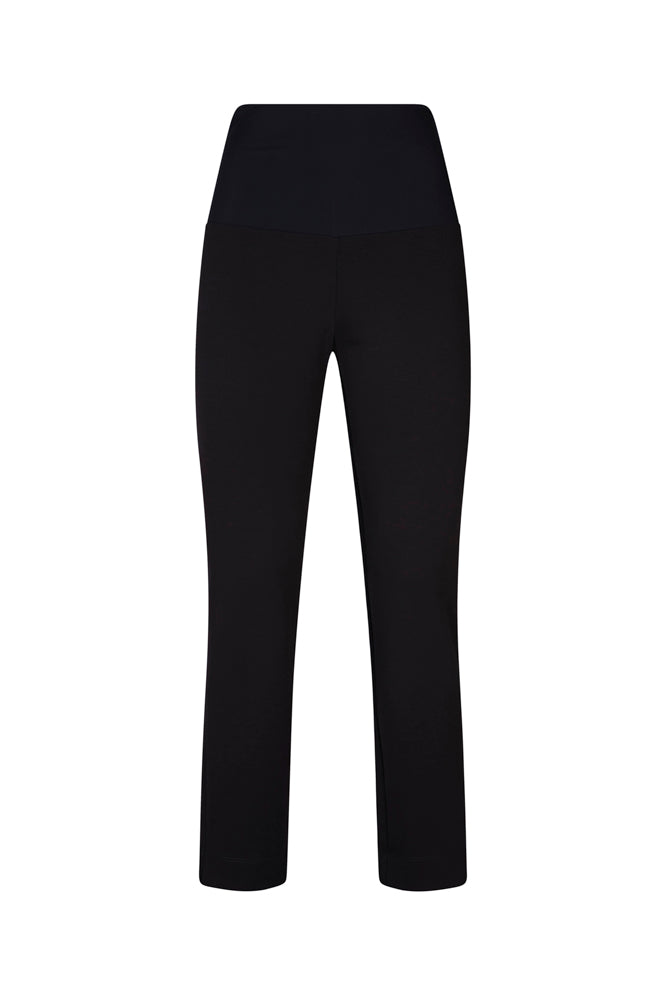 Panta Jackie cotone nero con baschina