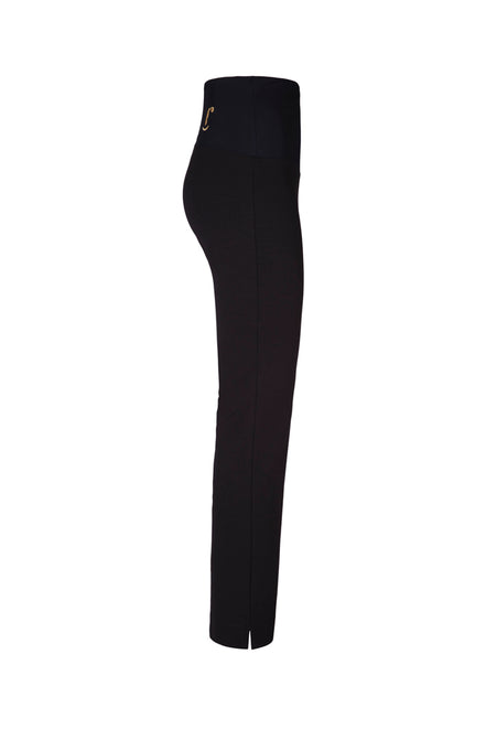 Panta Jackie cotone nero con baschina