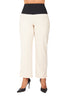 Panta Lilly scuba crepe ecrù