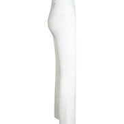 Panta Milano in punto milano cotone bianco