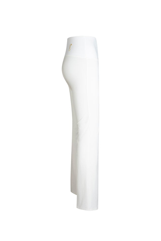 Panta Milano in punto milano cotone bianco