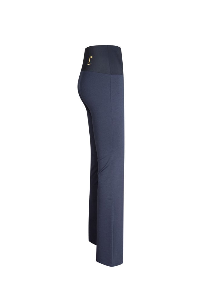 Panta Milano in punto milano cotone blu navy