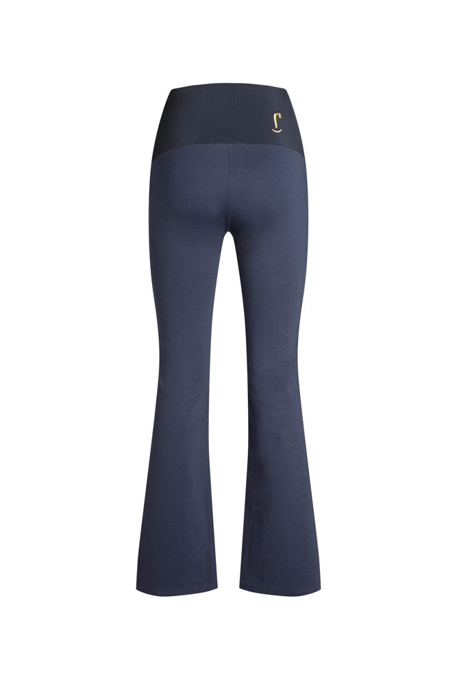 Panta Milano in punto milano cotone blu navy