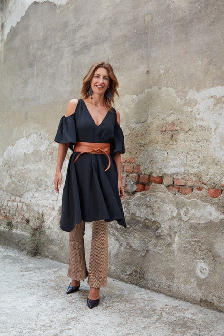 Panta Milano fantasia lurex con baschina