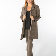 Panta Milano jacquard marrone con baschina