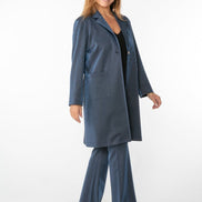 Panta Milano lurex blu con baschina