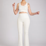 Panta Milano in punto milano cotone bianco