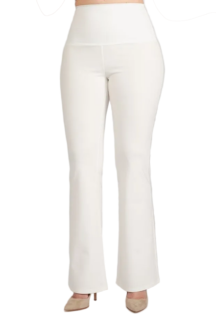 Panta Milano in punto milano cotone bianco