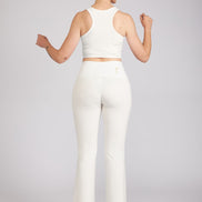 Panta Milano in punto milano cotone bianco