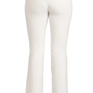 Panta Milano in punto milano cotone bianco