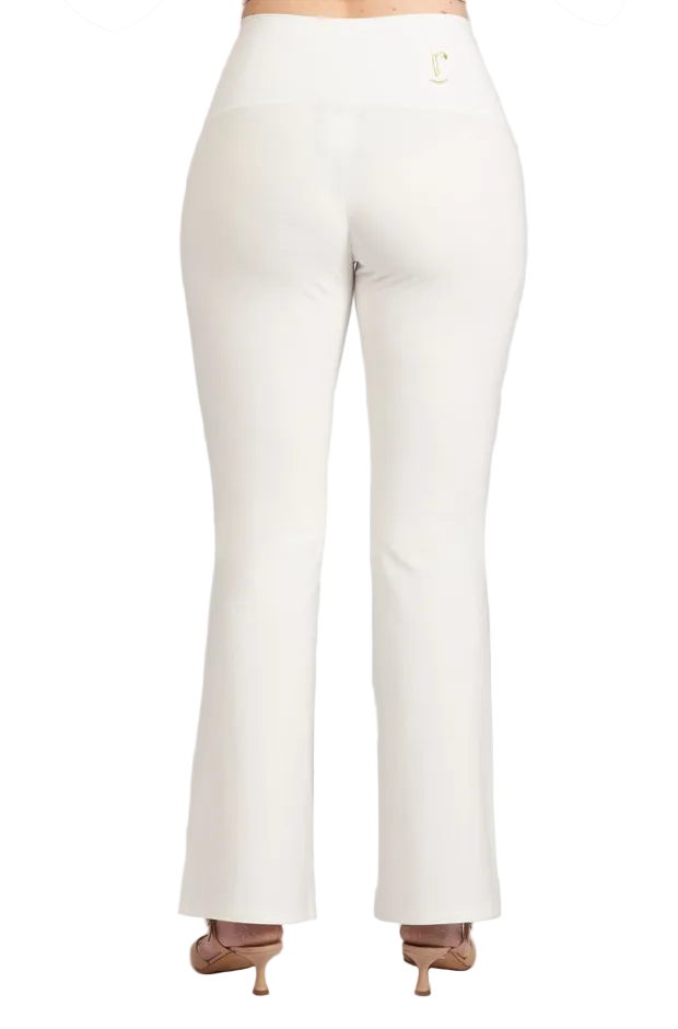 Panta Milano in punto milano cotone bianco