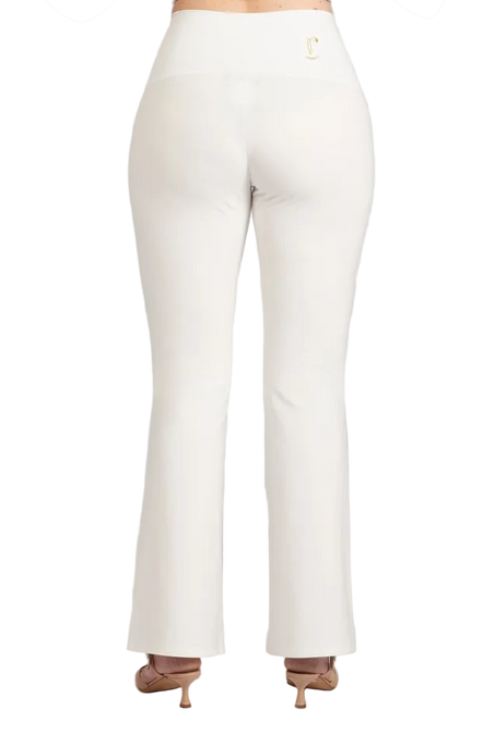 Panta Milano in punto milano cotone bianco
