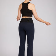 Panta Milano in punto milano cotone blu navy