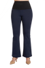 Panta Milano in punto milano cotone blu navy
