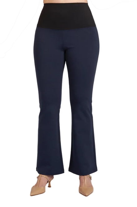 Panta Milano in punto milano cotone blu navy
