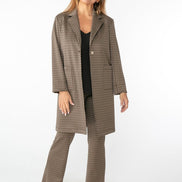 Panta Milano jacquard marrone con baschina