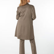 Panta Milano jacquard marrone con baschina