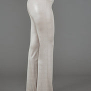 Panta Milano in Jersey Lurex Platino lungo con baschina