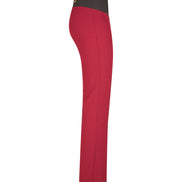 Panta donna con spacchi frontali in punto milano bordeaux con baschina - Panta NY