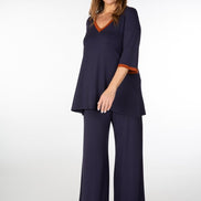 Panta Firenze maglina blu con baschina