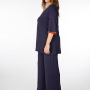 Panta Firenze maglina blu con baschina