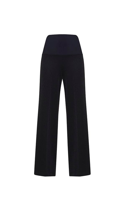 Panta Firenze lurex nero con baschina