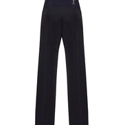 Panta Firenze lurex nero con baschina