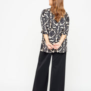 Panta Firenze lurex nero con baschina