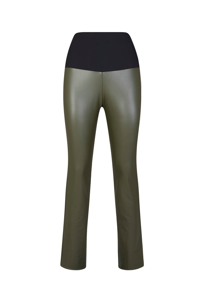 Panta Paris ecopelle fango con baschina