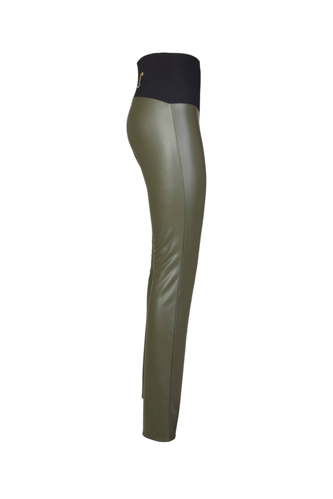 Panta Paris ecopelle fango con baschina