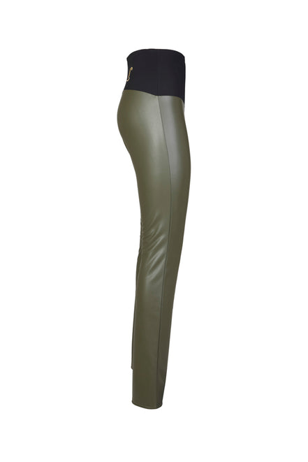 Panta Paris ecopelle fango con baschina