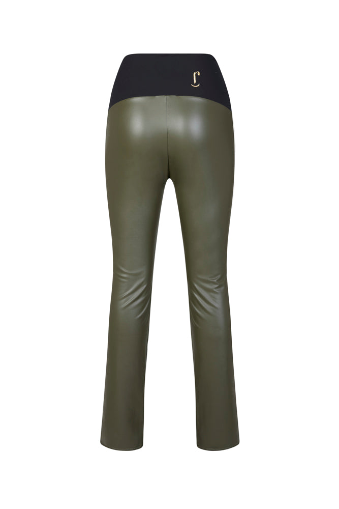 Panta Paris ecopelle fango con baschina