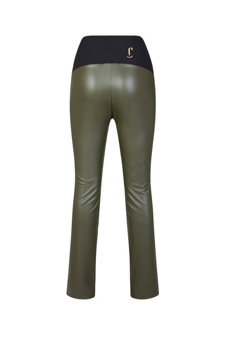 Panta Paris ecopelle fango con baschina
