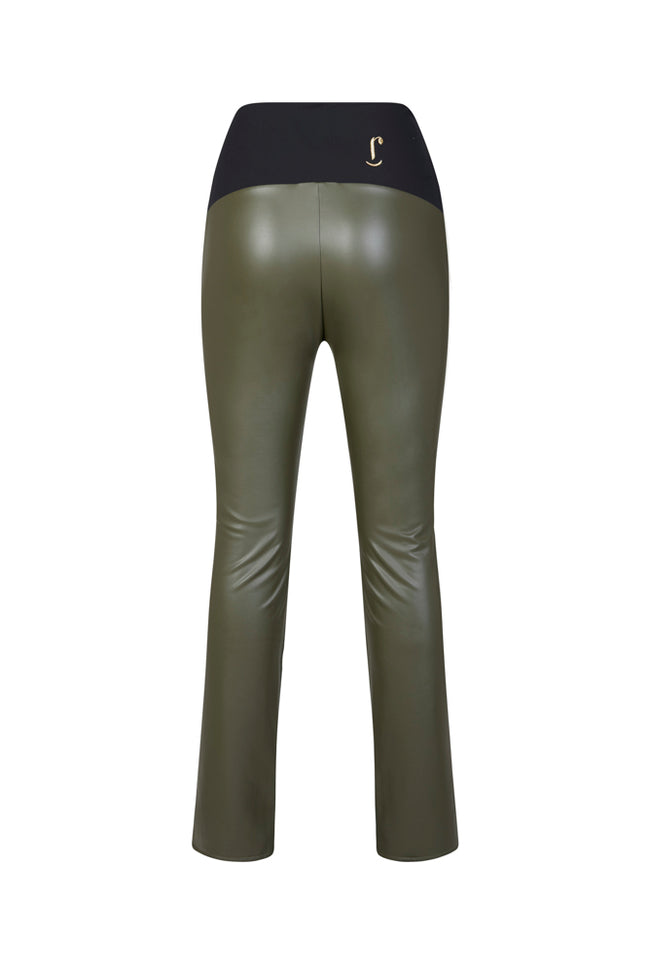 Panta Paris ecopelle fango con baschina