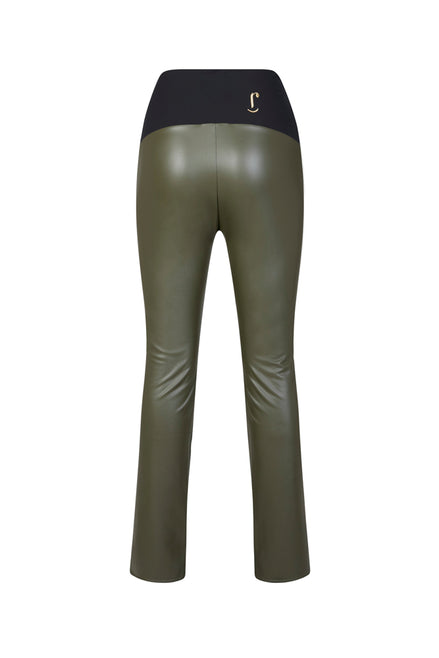 Panta Paris ecopelle fango con baschina