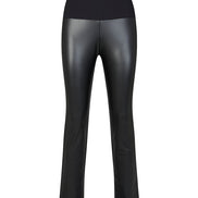 Panta Paris ecopelle nero con baschina